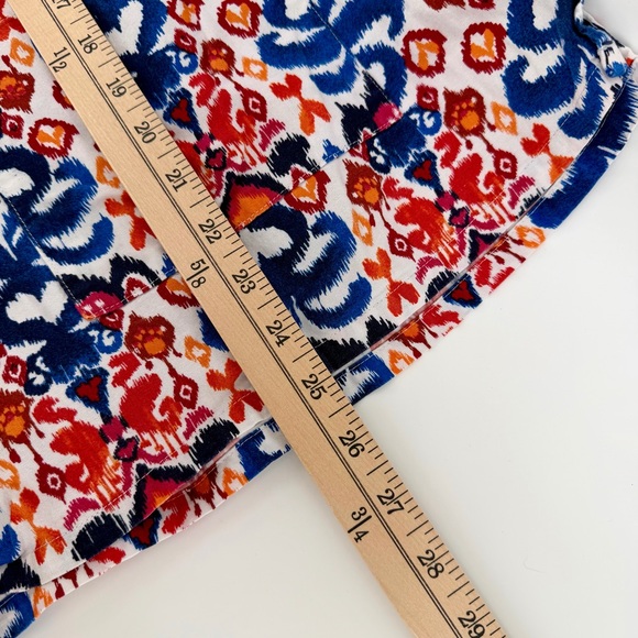 Koi by Kathy Peterson Scrub Top Women’s XL Mock Wrap Ikat Floral PO#3969 EUC - Picture 8 of 8